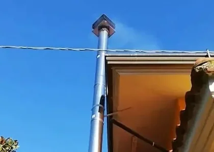 Problema de fumaça na chaminé com chaminé curva ou horizontal