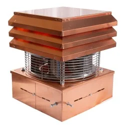 Extrator de fumo profissional cobre quadrado para chaminé