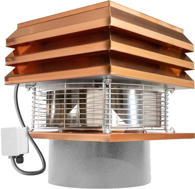 Extratores de fumo Modelo Cobre para chaminés redonda Ventilador Extrator de Fumos Ventilador centrífugo radial Ventilador para