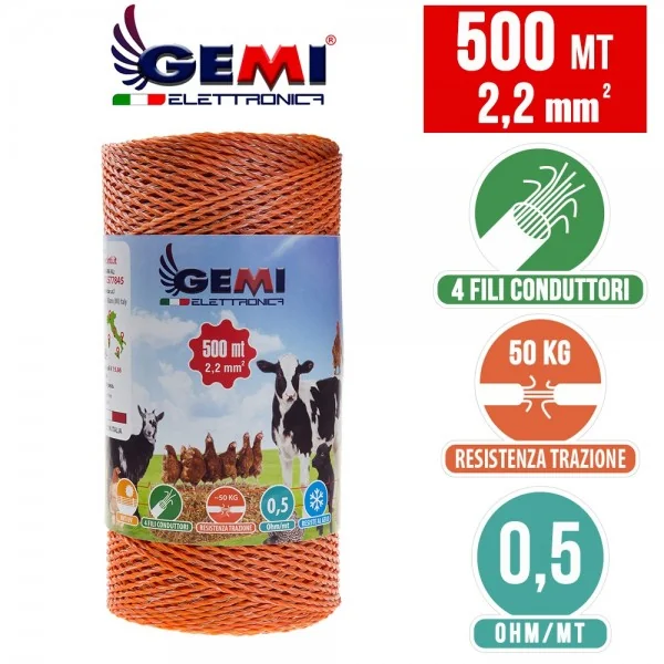 Fio 500 m 2,2 mm² para vedação eléctrica