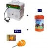 Cerca elétrica Kit completo para javalis com energizador de 220V, 500m de fio de 6mm² e isoladores para postes de madeira.