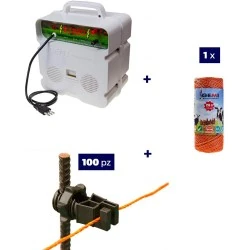 Cerca elétrica Kit completo com energizador de 220V e 250m de fio de 2,2mm² para postes de ferro.