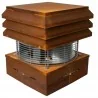 Extrator de fumo profissional corten quadrado para chaminé