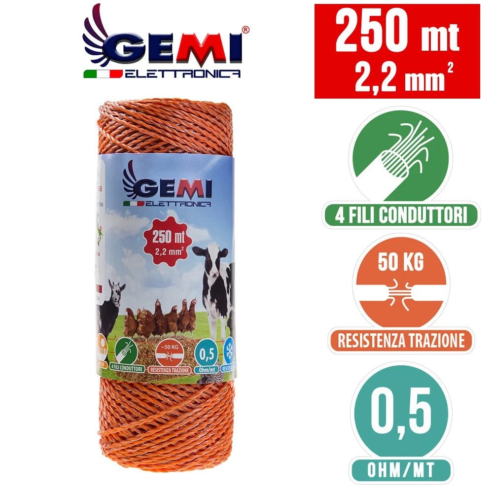 Fio 250 m 2,2 mm² para vedação eléctrica