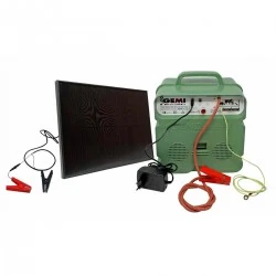 Eletrificador 12 V / 220 V com painel solar para vedação eléctrica