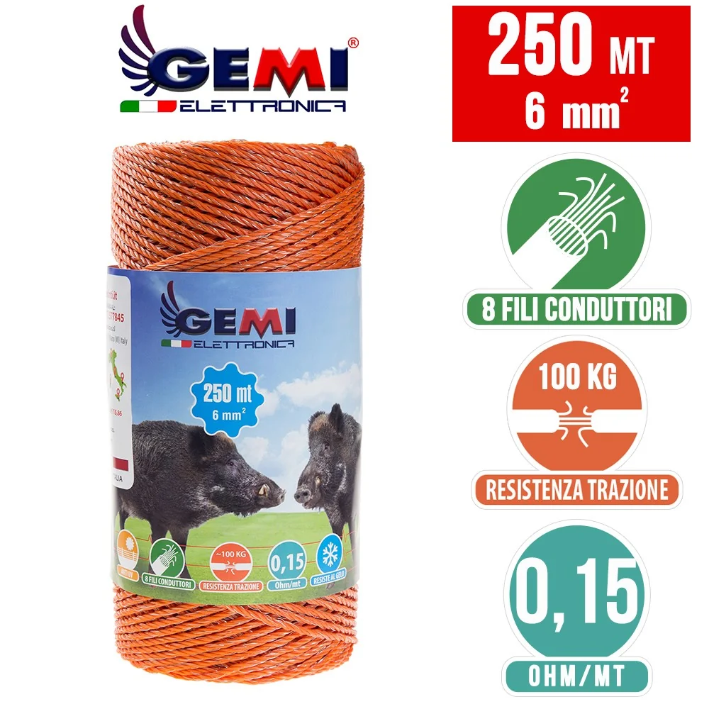 Fio 250 m 6 mm² para vedação eléctrica