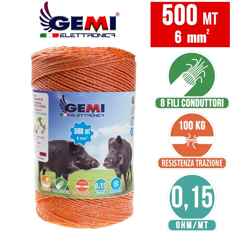 Fio 500 m 6 mm² para vedação eléctrica