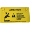 Placa de aviso em plástico para vedação eléctrica